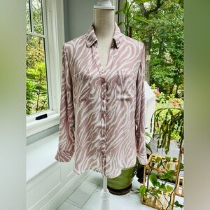 Express modern animal print blouse